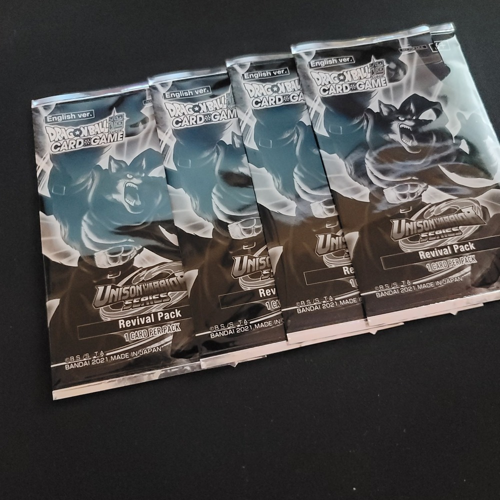 Unison Warrior Series Revival Pack Lot of 4 Dragon Ball Super TCG